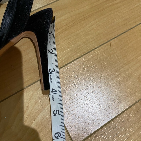 NWT SANDRO PARIS velvet heels 39 BLACK STRAPPY SANDAL - Picture 6 of 6